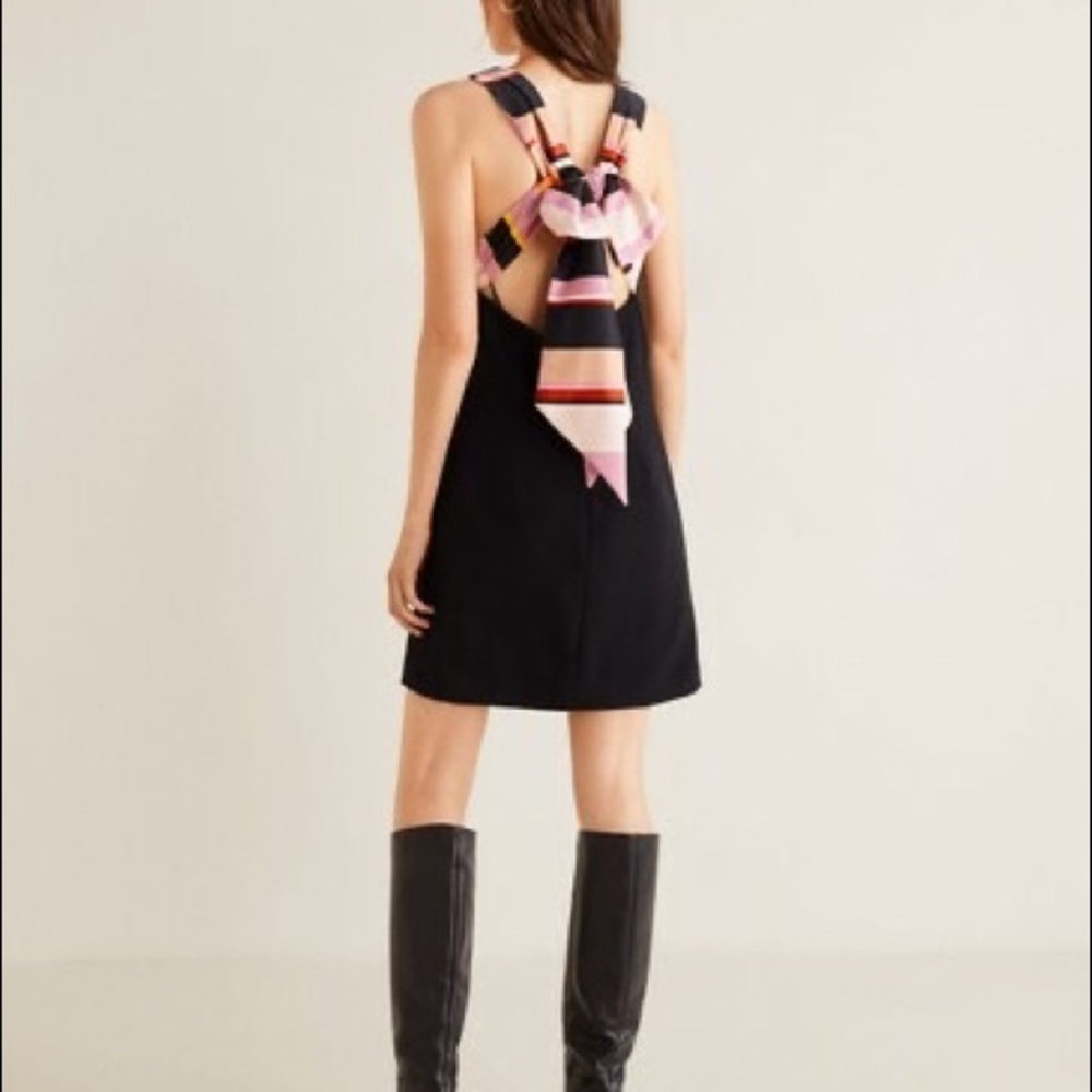 Mango Print Bow Dress Size 6